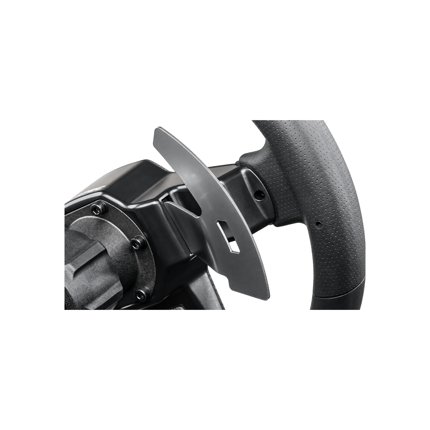 Rear of the Fanatec CSL Steering Wheel P1 V2 QR2 Lite with paddles and QR2